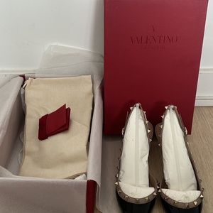 Valentino stud Sling-back Kitten Heels (size:38)